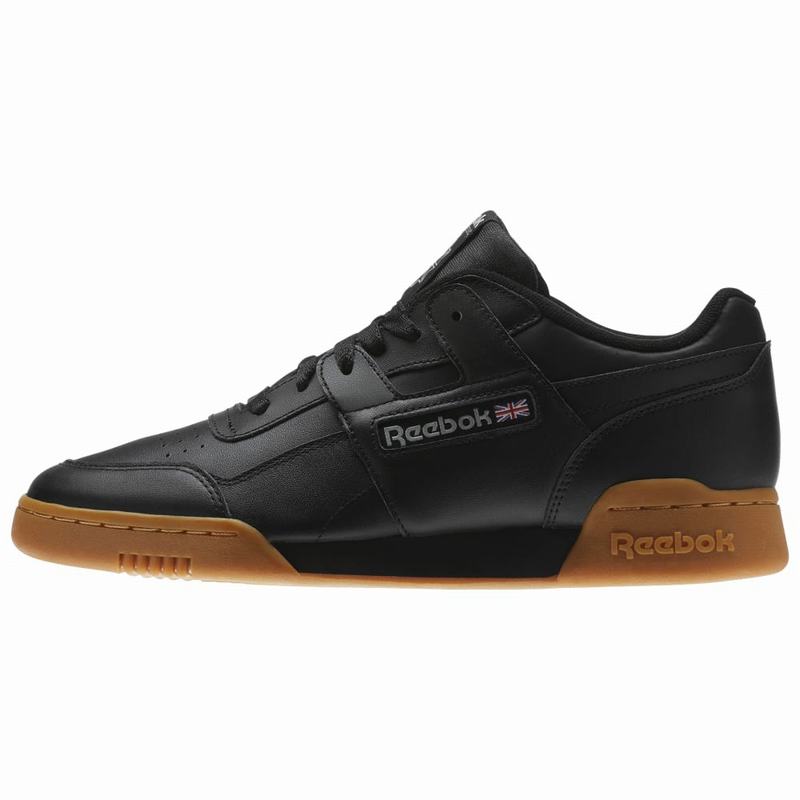 Reebok Workout Plus Shoes Mens Black/Brown India TD8322RQ